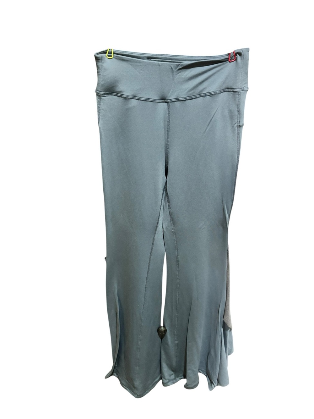 Free People High-Rise Flare Leg Pants in Slate Blue